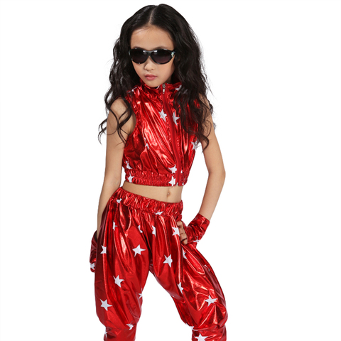 Modern Hip Hop Jazz Dance Suit for Children Performance Dance Wear Boys and Girls Jazz Dance Costumes ► Photo 1/6