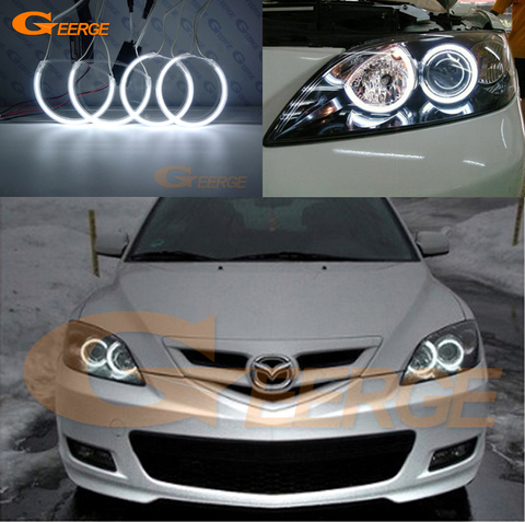 For Mazda 3 mazda3 BK 2003 2004 2005 2006 2007 2008 Excellent Ultra bright CCFL Angel Eyes kit halo rings ► Photo 1/6