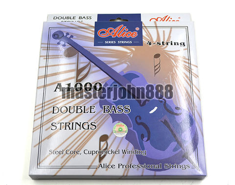 Alice A1000 Double Bass Strings 4-String Steel Core Cupronickel Winding 1st-4th Strings Box Set Free Shippng ► Photo 1/6