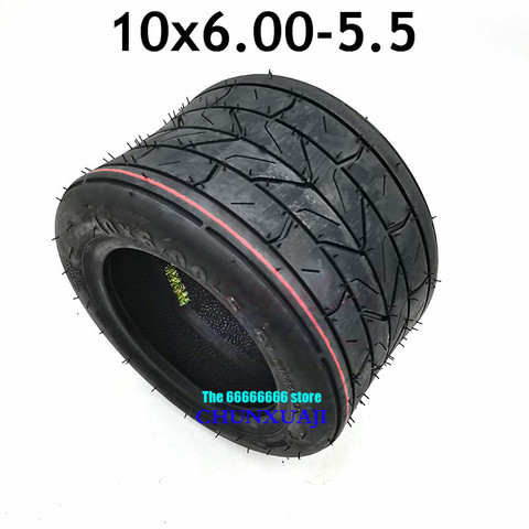 high quality 10*6.00-5.5 tube 10 inch widened tire 10x6.00-5.5 motorcycle tubeless tire vacuum Road  electric scooter motor ► Photo 1/6