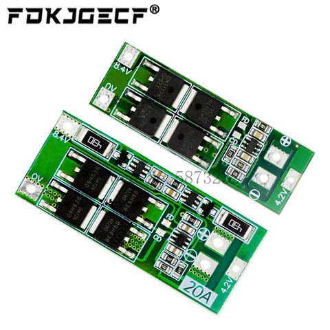 2S 20A 7.4V 8.4V 18650 Lithium battery protection board/BMS board standard/balance ► Photo 1/3