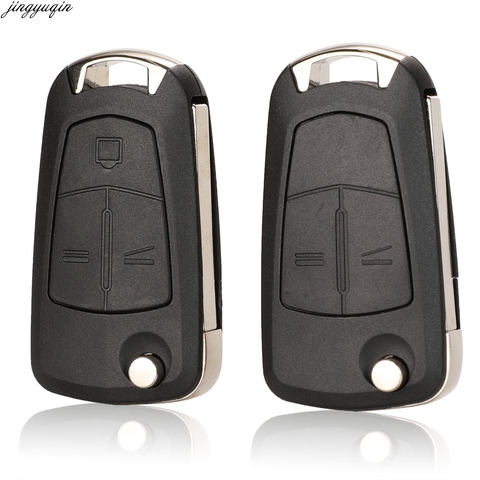 Jingyuqin Flip Key Shell For OPEL Astra H Corsa D Vectra C Zafira 2/3 Buttons Remote Car Key Case Uncut Blade Blank Replacement ► Photo 1/6