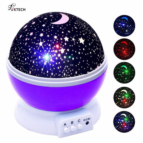 Stars Starry Sky LED Night Galaxy  Projector Moon Lamp Battery USB Bedroom Party Projection Lamp for Children's Night Light Gift ► Photo 1/6