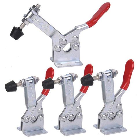 Hot 4Pcs Hand Tool Toggle Clamp 201B Antislip Red Horizontal Clamp 201-B Quick Release Tool ► Photo 1/6