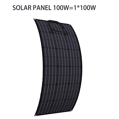 1pcs 2pcs 100w  Solar Panel Flexible ETFE Film Coating 22% High Efficiency For 12V 24V Home Battery System Charge ► Photo 1/6