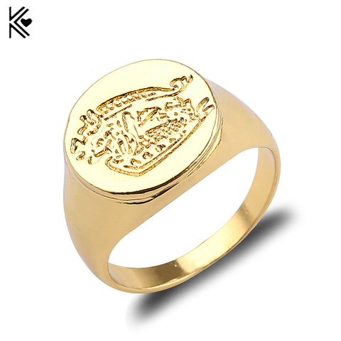 Kingsman The Secret Service Signet Rings For Men Women charm Gold Color Jewelry Drop Shipping Engraving Cocktail Accessories ► Photo 1/6