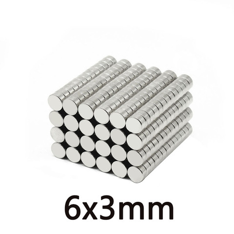 100/200/300PCS 6x3 mm Disc Bulk Sheet Neodymium Magnet 6mmx3mm Small Round Powerful Magnets 6x3mm Rare Earth Ma ► Photo 1/3