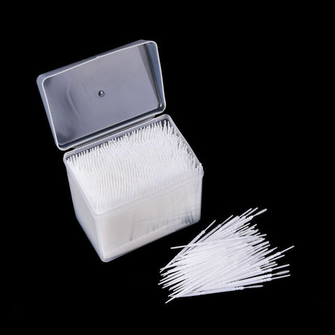 1100pcs/box of white plastic double-ended toothpicks interdental brushing toothpicks plastic toothpicks oral hygiene toothpicks ► Photo 1/6