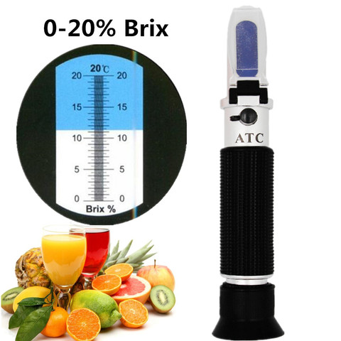 Handheld Brix Refractometer Honey Fruit Sugar Solution Brix 0-20% Optical Concentration Sugar Measuring Instrument 30% off ► Photo 1/6