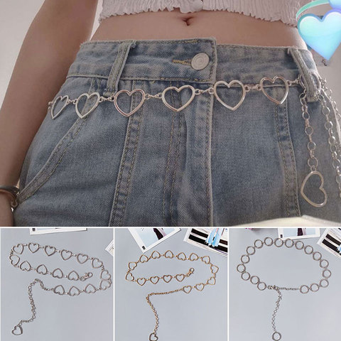 105cm Waistband Pants Classic Waist Chain Love Heart Hollow Girdle For Women Hip Hop Style Fashion Fine Waist Belts 2022 Trendy ► Photo 1/6