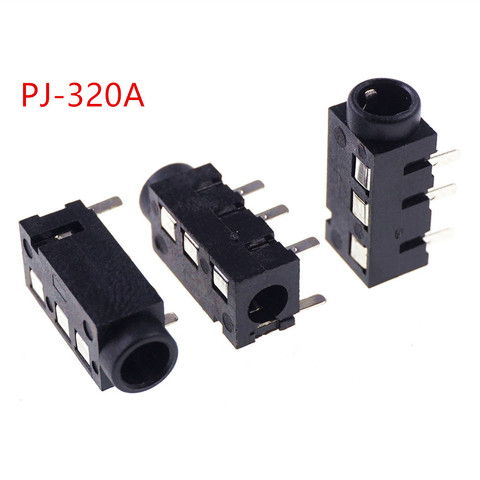 10 pcs TRRS 3.5 mm audio Jack Connector Through Holes PCB Horizontal 4 contact 4 Conductor Right Angle No Internal Switch 4 Pole ► Photo 1/6