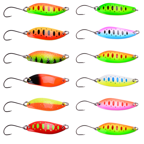 1PCS Metal Spinner Spoon trout Fishing Lure Hard Bait Sequins Noise Paillette Artificial Bait small hard sequins spinner ► Photo 1/6