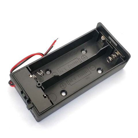 1Pcs/lot 7.4V 2X18650 Battery Holder Panel Mounted With Cover,toggle switch ► Photo 1/6