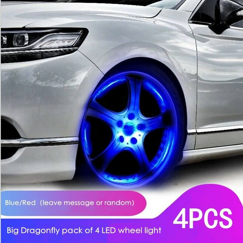 4 Colorful Car Auto Wheel Tire Tyre Air Valve Stem LED Light Cap Cover Accessory 