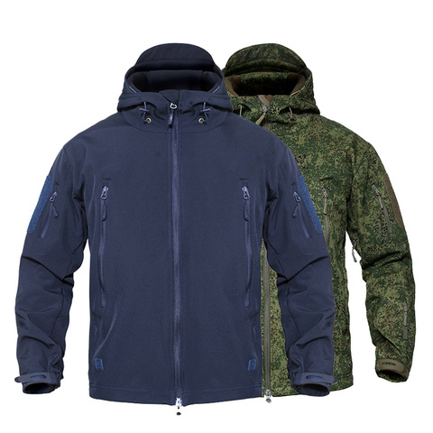 MEGE Tactical Jacket Men Waterproof Camouflage Military Fleece Jacket Softshell Windbreaker Winter Army 5XL jaqueta masculino ► Photo 1/6