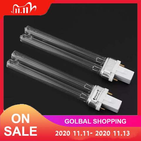 2pcs UV-9W Ultraviolet Germicidal Lamp UVC 254nm Water Air Disinfection Purification Sterilizer 9W H-Shape Tube for Germicidal ► Photo 1/6