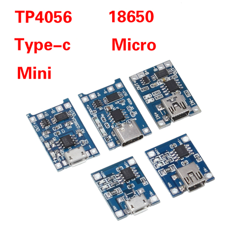 1PCS 5V 1A Micro USB 18650 type-c Lithium Battery Charging Board Charger Module+Protection Dual Functions TP4056 18650 ► Photo 1/6