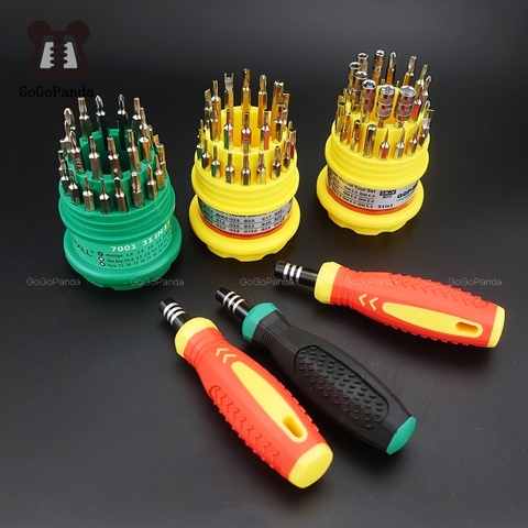 High Quality 31 in 1 Precision Handle Screwdriver Set Mobile Phone Repair Kit Tools 7001 Strong Magnestism CRV 28mm  ► Photo 1/6