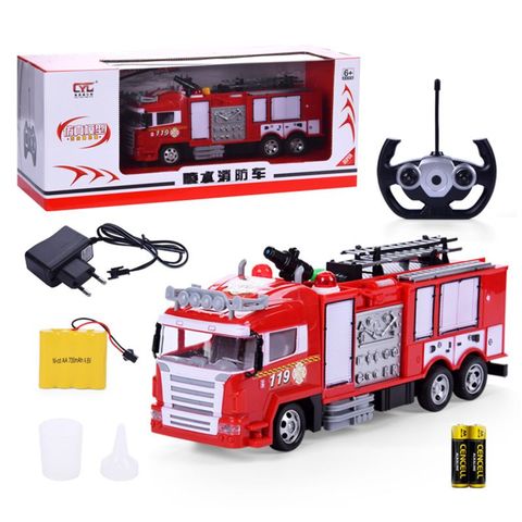 RC Water Spray Fire Truck Music Light Remote Control Car Kids Toy Boy Gift ► Photo 1/6