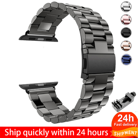 Stainless Steel Strap For Apple Watch 6 5 4 3 2 1 Band 38mm 42mm Bracelet Sport Band for iWatch series 5 4 3/2/1 40mm 44mm strap ► Photo 1/6