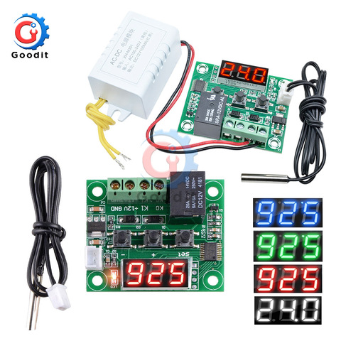 W1209WK W1209 DC 12V AC 110V 220V Digital Thermostat Temperature Controller Regulator Thermoregulator Incubator Sensor Meter NTC ► Photo 1/6