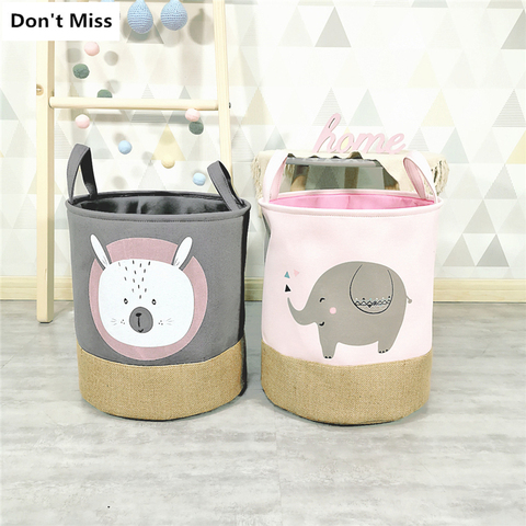 Collapsible Laundry Basket Cartoon Rabbit Storage Baskets Large Waterproof Linen Cloth Home Toy Clothes Storage Barrel Organizer ► Photo 1/6