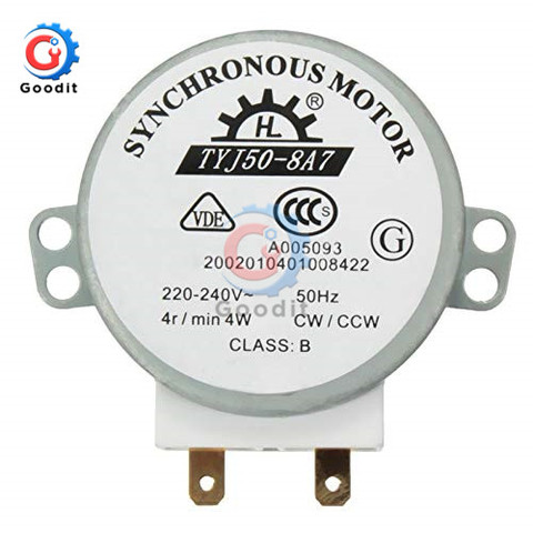 AC220V-240V CW/CCW Microwave Turntable Turn Table Sincrono Synchronous Motor 4RPM TYJ50-8A7 Vertical Turntable Motor d shafted 7 ► Photo 1/5