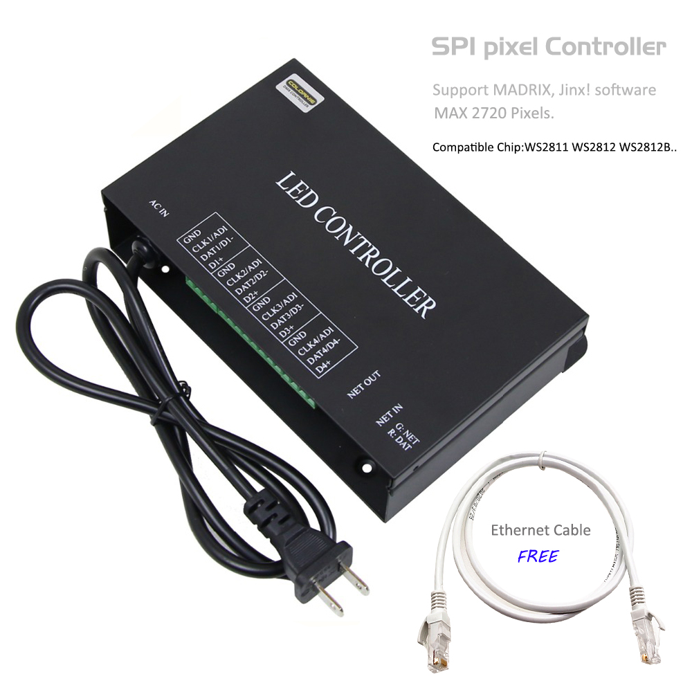 2022 Artnet Eternet to SPI Pixel Controller 4 Ports 4096 Pixels h802ra ...