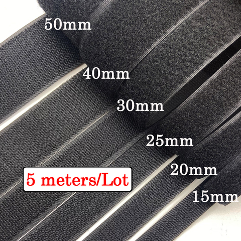 5Meters/pairs 16/20/25/38/50/100mm adhesive Hook and Loop fastener Tape Sewing-on the hooks velcros adhesive Magic tape DIY 4.8 ► Photo 1/6
