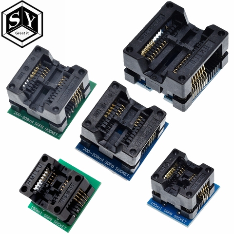 SOP16 to DIP8 Wide-body Seat Wide 150mil 200mil 208mil 209mil 300mil Programmer SOP8 Adapter Socket for EZP2010 EZP2013 CH341A ► Photo 1/6
