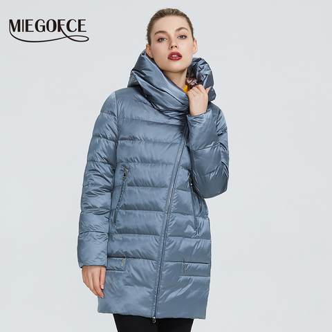 MIEGOFCE 2022 Winter Women's Collection Women's Warm Jacket Women Coats and Jackets Winter Windproof Stand-Up Collar With Hood ► Photo 1/6