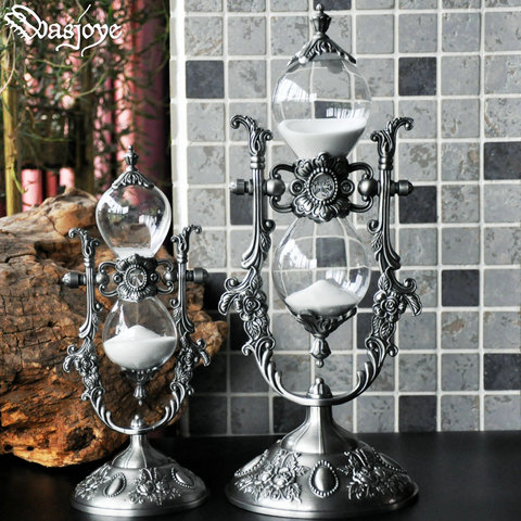 15/30Min Metal Retro Hourglass Home Desktop Decor Sand Clock Kitchen Timer Sandy Clock Gift for Girlfriend Wedding Birthday Gift ► Photo 1/6