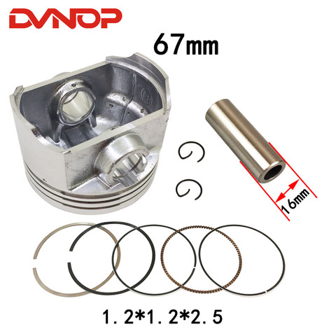 Motorcycle 67mm Piston Pin 16mm Ring 1.2*1.2*2.5mm Set Kit Assembly For Zongshen CG250 CG 250 Egine Spare Parts ► Photo 1/5