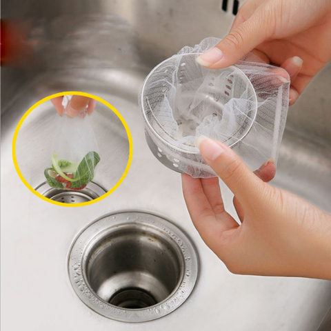 100Pcs Sink Filter Mesh Kitchen Trash Bag Prevent The Sink From Clogging Filter Bag For Bathroom Strainer Rubbish Bag ► Photo 1/6