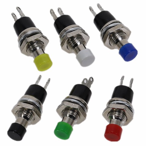10Pcs PBS-110 7MM Momentary Push Button Switch Press The Reset Switch Momentary ON OFF Push Button Micro Switch Normally Open NO ► Photo 1/6