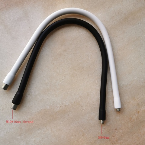 2pieces/lot  m10+m8  white/black metal Flexible conduit  goose neck with silicone sleeve  hose serpentine tube for clamp lamp ► Photo 1/6