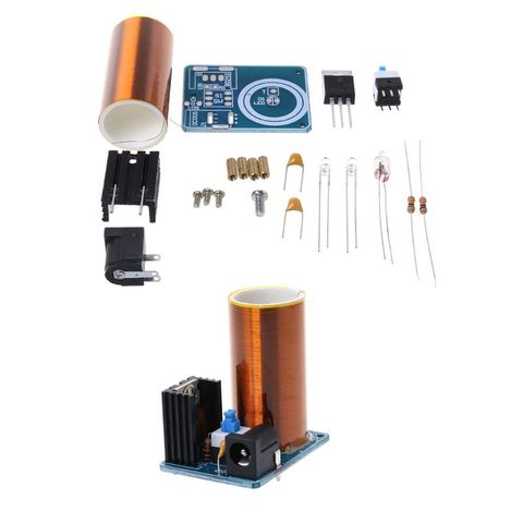 9-12V BD243 Mini Tesla Coil Kit Electronics DIY Parts Wireless Transmission DIY Board Set Dropship ► Photo 1/6