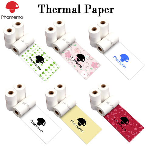 Phomemo Thermal Paper Printable Sticker Self Adhesive Photo Paper Roll for Phomemo M02/M02S/M02Pro Mini Portable Printer ► Photo 1/6