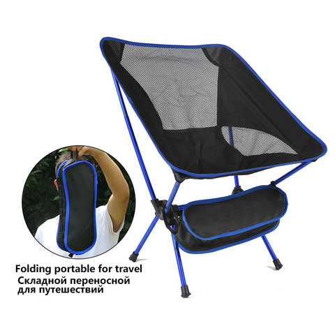 Travel Ultralight Folding Chair Weight Heavy Duty Foldable Beach Portable Beach Hiking Picnic Seat Fishing Tools Chair Seat ► Photo 1/6