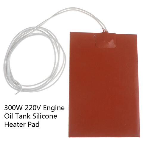 300W 220V Engine Oil Tank Silicone waterproof Heater Pad Universal Fuel Tank Water Tank Rubber Heating Mat Warming Accessories ► Photo 1/6