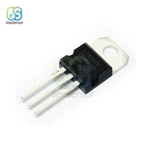 10Pcs/lot L7812CV TO-220 L7812 LM7812 7812 Positive-Voltage Regulators IC 12V 1.5A TO-220 Transistor ► Photo 1/4