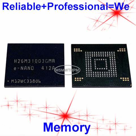 H26M31003GMR BGA153Ball EMMC 4GB Mobilephone Memory New original and Second-hand Soldered Balls Tested OK ► Photo 1/6