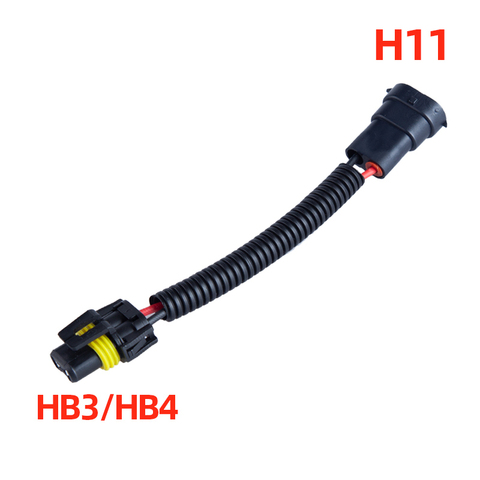 H11 To 9005 HB3 9006 HB4 Conversion Connector Wiring Harness Headlight Fog Light Plug 2.5mm Good Quality Cable Socket Connector  ► Photo 1/5