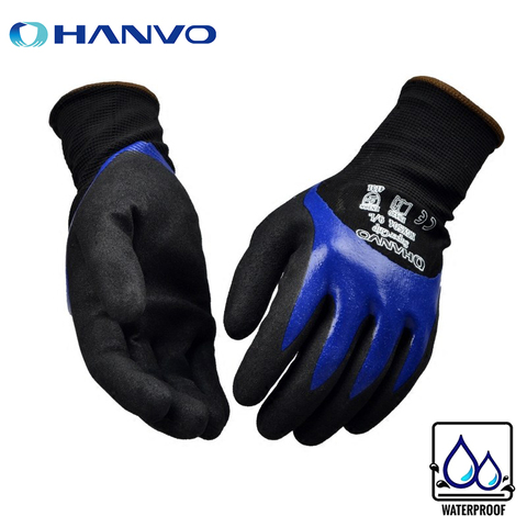 Nylon Frosted Nitrile Coating 15 Gauge Protective Safety Work Protective Gloves ► Photo 1/6