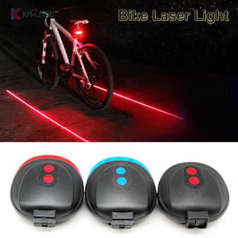 KHLITEC Bike Laser Light Taillight 6 Modes 2 Laser Safety Warning Light Tail Light Turn Signal Bicycle Luces Bicicleta Bisiklet ► Photo 1/6