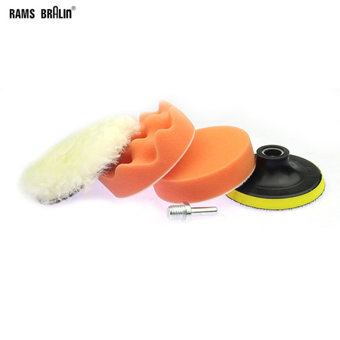 5 in 1 Car Polish Wax Set Sponge Wheel A pair Wool Ball Sanding Pad Connecting Rod  Drill become Polisher ► Photo 1/3