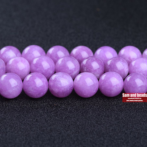 Natural Stone Purple Violet Angelite Beads For Jewelry Making DIY Bracelets Necklace Accessories 15''Strand 6/8/10/12mm ► Photo 1/2