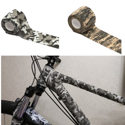 Non-Woven Retractable Bicycle Camouflage Tape Protective Sticker Scratch-Resistant Mountain Bike Frame Front Fork Protective ► Photo 1/6
