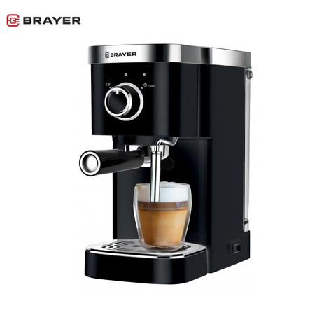 Rozhkovaya coffee maker Brayer, 1,25 L, 1500 W, 15 bar, Italian pump ► Photo 1/6