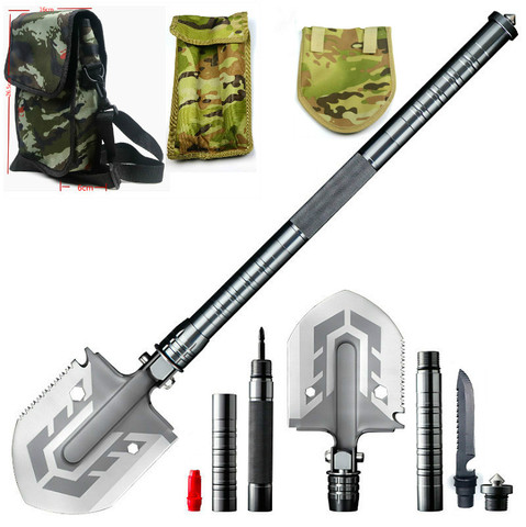 DEHONG Outdoor Multi-purpose Shovel Garden Tools Folding Military Shovel Camping Defense Security Tools ► Photo 1/6